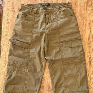 Sanctuary Standard Surplus Olive Cropped Cargo Pants Size 31